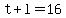 t+%2B+l+=+16
