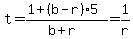 t+=+%281+%2B+%28b+-+r%29%2A5%29+%2F+%28b+%2B+r%29+=+1+%2F+r
