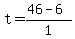t+=+%2846+-+6%29%2F1
