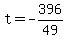 t+=+-396%2F49