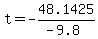 t+=+-48.1425%2F%28-9.8%29
