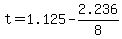 t+=+1.125+-+2.236%2F8
