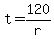 t+=+120%2Fr
