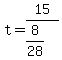 t+=+15%2F%288%2F28%29