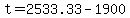 t+=+2533.33+-+1900