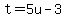 t+=+5u+-+3