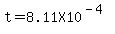 t+=+8.11X10%5E%28-4%29
