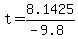 t+=+8.1425%2F%28-9.8%29