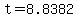 t+=+8.8382