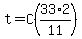 t+=+C%2833%2A2%2F11%29