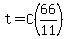 t+=+C%2866%2F11%29