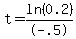 t+=+ln%280.2%29%2F-.5
