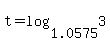 t+=+log+%281.0575%2C+3%29