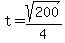 t+=+sqrt%28200%29%2F4