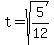 t+=+sqrt%285%2F12%29