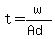 t+=+w%2F%28Ad%29
