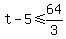 t+-+5+%3C=+64%2F3