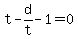 t-d%2Ft-1=0