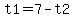 t1+=+7+-+t2