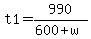 t1+=+990%2F%28600%2Bw%29