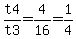 t4%2Ft3=4%2F16=1%2F4
