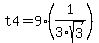 t4=+9%2A%281%2F3sqrt%283%29%29