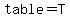 table+=+T