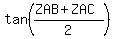 tan%28%28ZAB%2BZAC%29%2F2%29