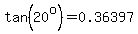 tan%2820%5Eo%29=0.36397
