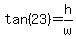 tan%2823%29+=+h%2Fw