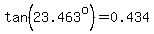 tan%2823.463%5Eo%29=0.434