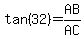 tan%2832%29=AB%2FAC