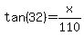tan%2832%29=x%2F110