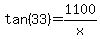 tan%2833%29=1100%2Fx