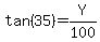 tan%2835%29=Y%2F100