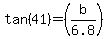 tan%2841%29=%28b%2F6.8%29