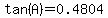 tan%28A%29=0.4804