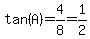 tan%28A%29+=+4%2F8+=+1%2F2