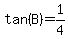 tan%28B%29=1%2F4