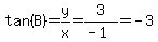 tan%28B%29+=+y%2Fx+=+3%2F%28-1%29+=+-3
