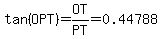 tan%28OPT%29=OT%2FPT=0.44788