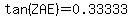 tan%28ZAE%29=0.33333