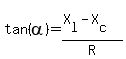 tan%28alpha%29=%28X%5Bl%5D-X%5Bc%5D%29%2FR