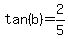 tan%28b%29=2%2F5