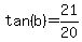 tan%28b%29=21%2F20