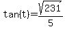 tan%28t%29=sqrt%28231%29%2F5