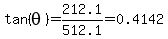 tan%28theta%29=212.1%2F512.1=0.4142