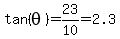 tan%28theta%29=23%2F10=2.3