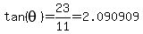 tan%28theta%29=23%2F11=2.090909