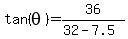 tan%28theta%29=36%2F%2832-7.5%29